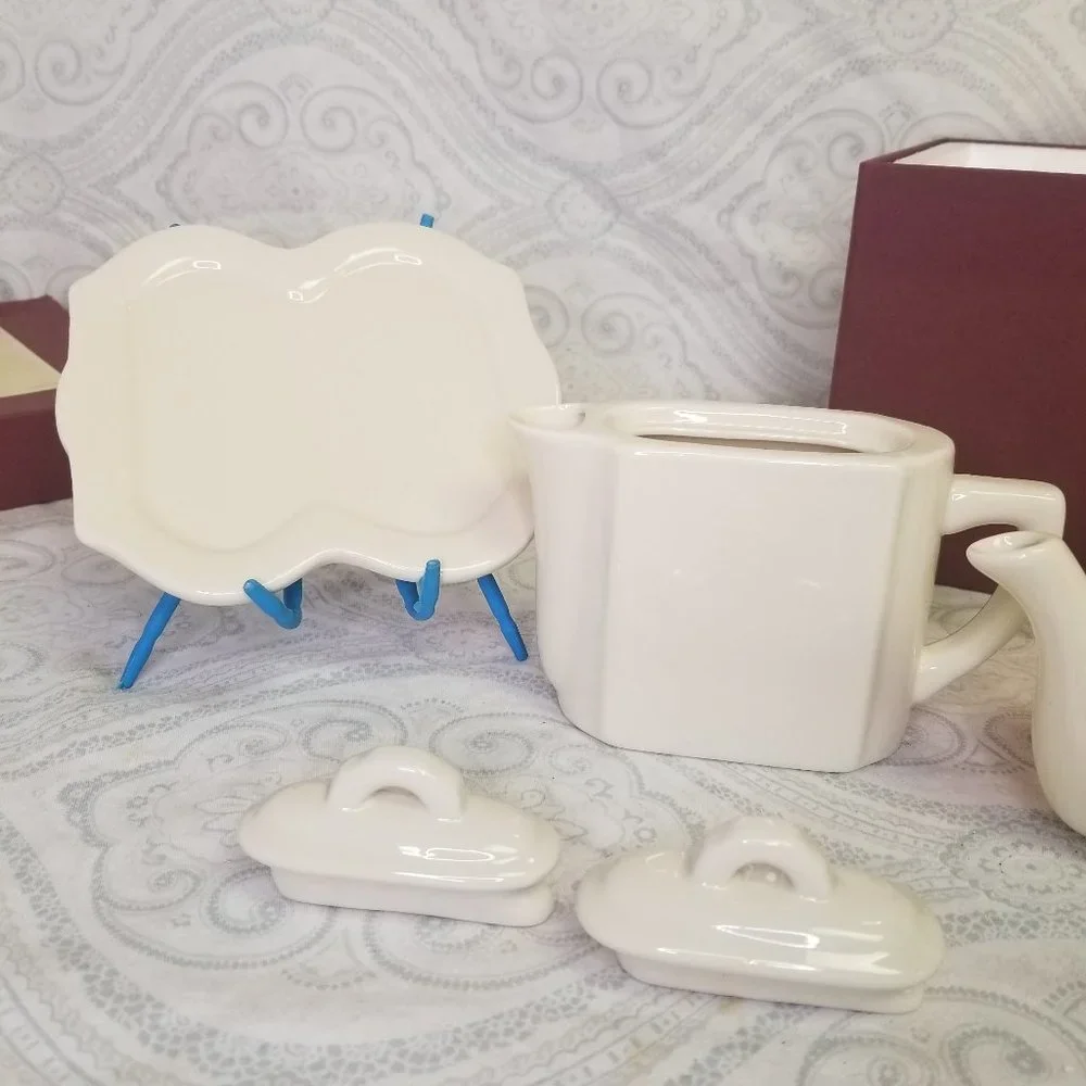 NIB Restoration Hardware Tea For Two Gift Set Teapots